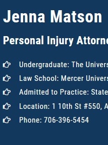 Legal Professional Jenna Matson in Augusta GA