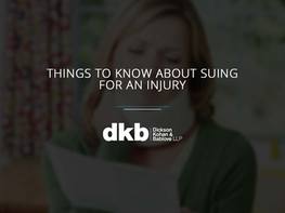 Things to Know About Suing for an Injury