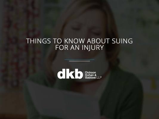 Things to Know About Suing for an Injury