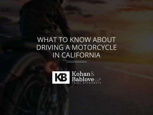 What to Know About Driving a Motorcycle in California